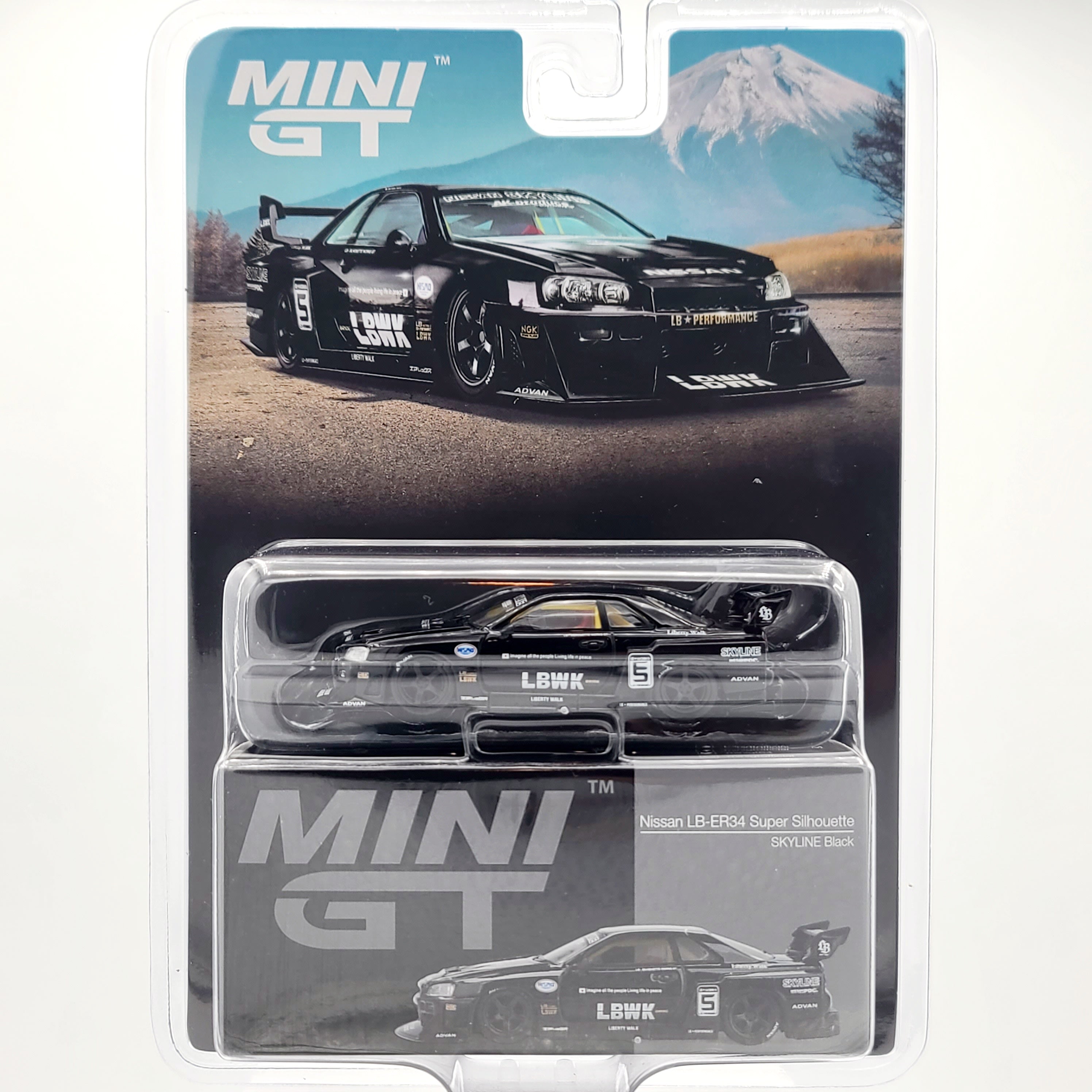 Mini GT Nissan Skyline LB-ER34 Super Silhouette - 1:64, black (2025 Limited Edition)